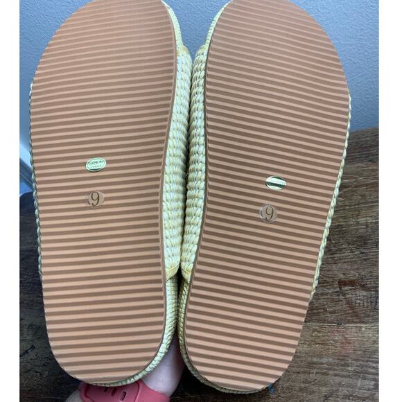 Raffia Platform Double Band Slide sandals NWOT size 9 - Picture 6 of 6